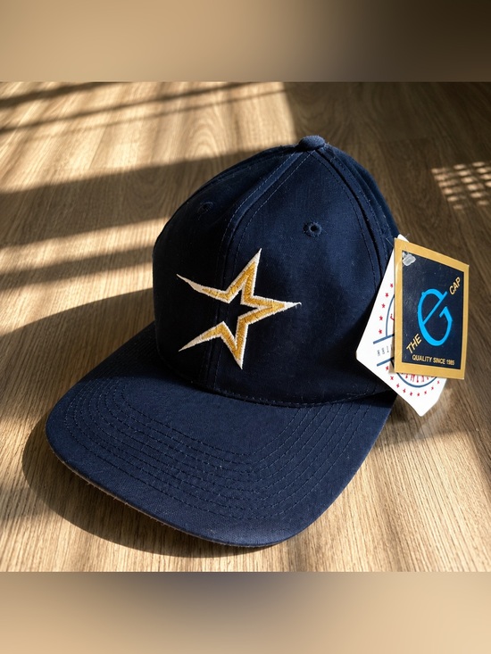 The Game Other - Vintage Houston Astros The Game Snapback Hat Navy Gold Star MLB NOS